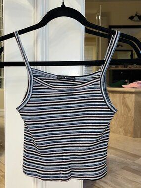 Brandy Melville Blue Striped Tank Top
